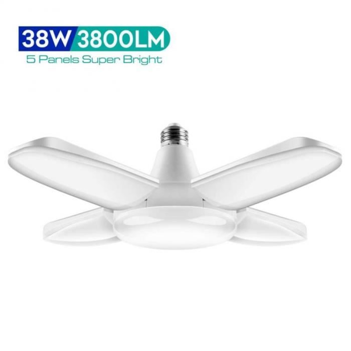 Ampoule LED E27 Originale - Forme Ventilateur Pliable - Éclairage Maison/Atelier
