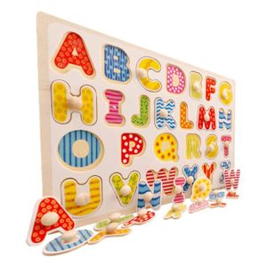 JOUET À BASCULE Puzzle en bois Alphabet Nombre Graphique Jouet Édu