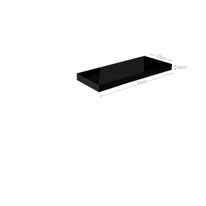 Casaria Lot De 2 Étagères Murales Flottantes 50 Cm Blanc - Effet Suspendu, MDF Robuste, Charge 15 Kg, Rangement & Déco