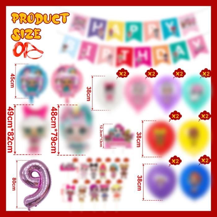 15 Pièces Ballons Anniversaire 5 Ans,Ballon Aluminium,Decoration