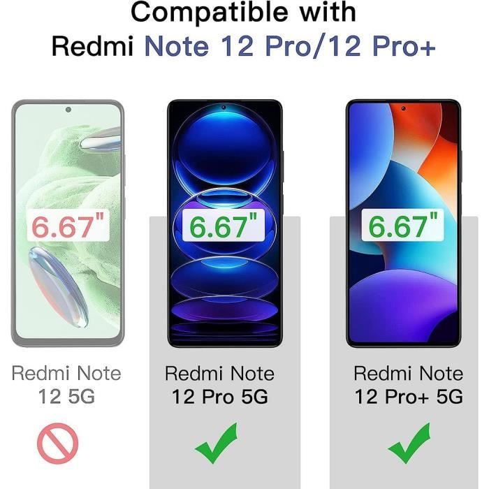 3 Pièces Verre Trempé pour Xiaomi Redmi Note 12 4G (Pas pour 5G) avec 3  Pièces Caméra Arrière Protecteur ,9H Dureté, Sans Bulle - Cdiscount  Téléphonie