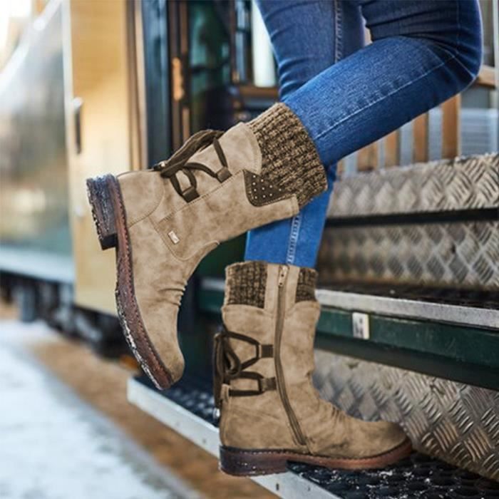 Bottes Hiver Sierrawest Boulder Taille 8.5 - Cuir Daim Marron - Mi-mollet - Occasion