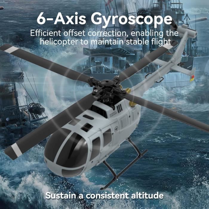 SPEEDY BEE Hélicoptère RC C186 – 4CH Sans Aileron – Gyroscope 6 Axes, Baromètre, Maintien D'Altitude – Batterie Modulaire 350mAh – Autonomie 15 Min – Parfait Débutant