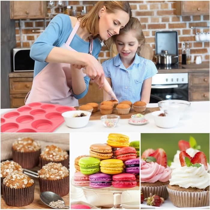 Lovesmile Moule Muffins Silicone, 2 Pièce Moule a Muffin, Moule Cupcake, Moule  Muffins, Rose Muffin, Moule Cupcake Silicone, 12 49 - Cdiscount Maison