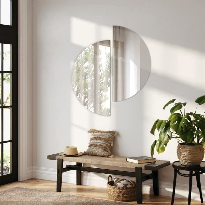 Miroir LED de salle de bain Tulup Ø 50 cm - Blanc froid - verre rond Salon  LED - Cdiscount Maison