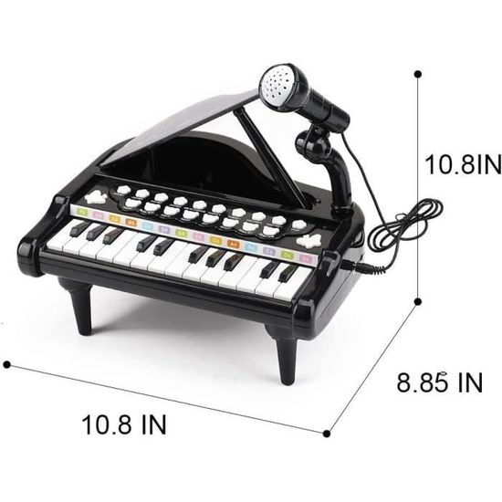 Piano Enfant 1 2 3 Ans Mini Piano Bebe 1 2 3 Ans avec Microphone 24 Touches  Blanc - Cdiscount Puériculture & Eveil bébé