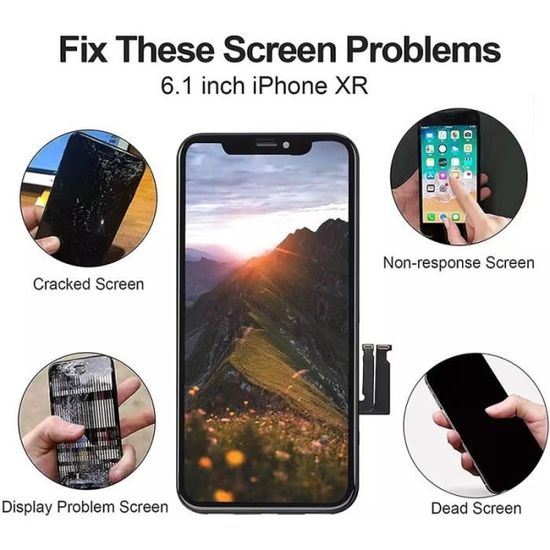 Kit complet de Écran LCD complet pour iPhone XR-glass de 6,1 pouces vous  pouvez chaner l'écran vous meme - Cdiscount Téléphonie
