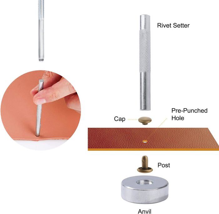 Double cap rivet setter sales