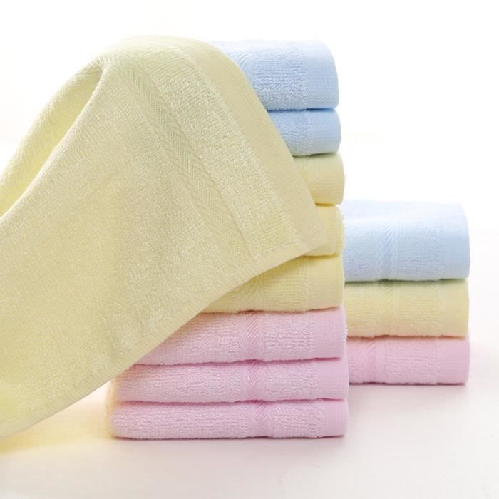 Petite serviette carrée en fibre de bambou pour bébé, serviette de lavage  du visage pour enfants, 25x25cm, 2 pièces/ensemble - AliExpress