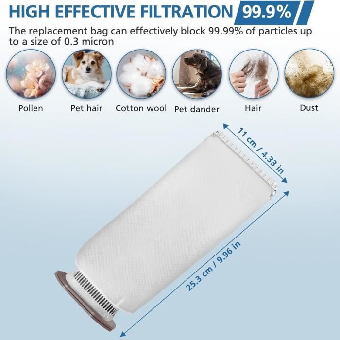 12 Sacs Aspirateur + 2 Filtres HEPA Pour Vorwerk Kobold VK7/FP7 - Rechange Longue Durée - Filtration 5 Couches - 7