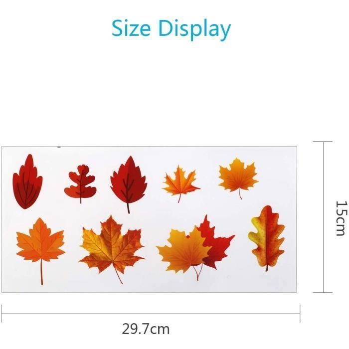 Lucleag Lot De 720 Autocollants En Fore De Feuilles D'érable Pour