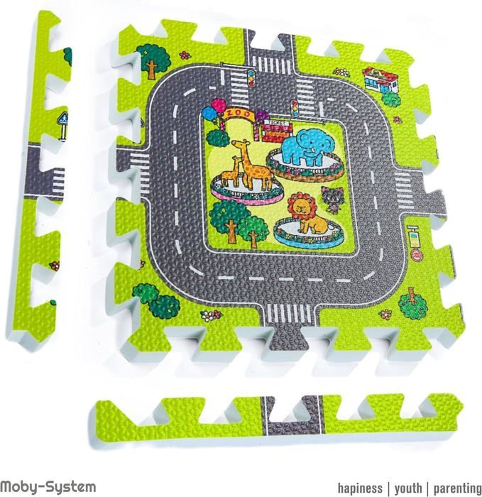 Moby-System Tapis de Puzzle en Mousse EVA pour Bébé 90x90x1cm - Tapis