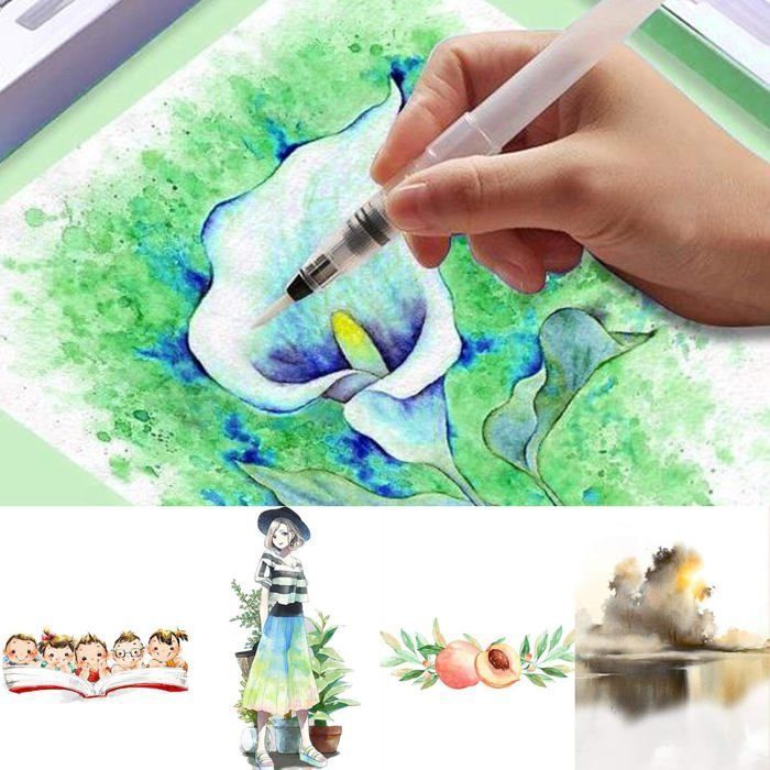 STOBAZA Plateau De Peinture Aquarelle En Céramique Avec Couvercle