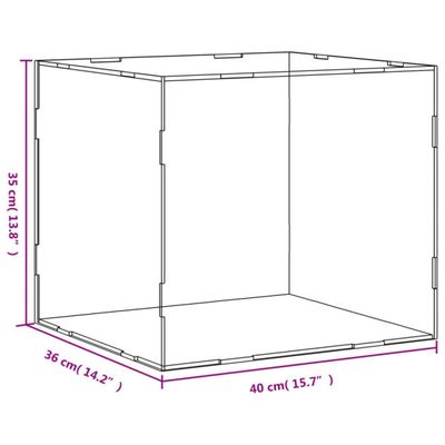 Boîte de présentation pour objets de collection, Vitrine acrylique for objets de collection avec base et couvercle noir blanc plusieurs tailles(White,40x20x30cm(16x8x12