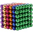 Cube magnétique magique Boules magnétiques en néodyme 216 billes 5mm 6 couleurs HB016-0