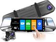 FOSMET Caméra de Voiture Écran Tactile de 7" HD 1080P, Dashcam Angle 170° avec Enregistrement en Boucle, Système de Stationnement-0