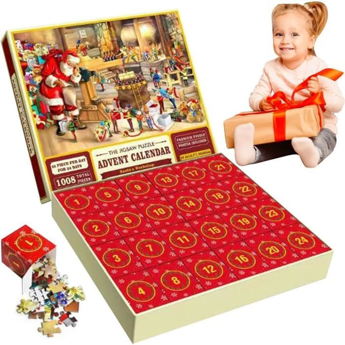 Calendrier de l'Avent des puzzles,Calendrier du compte à rebours des