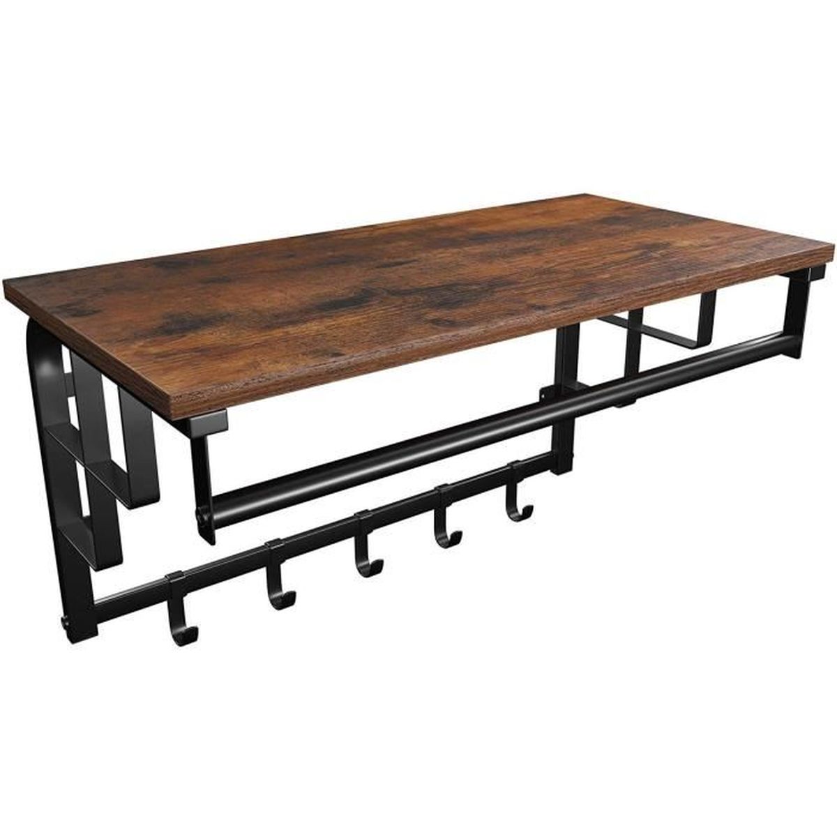 Porte Manteau Mural Avec Etagere Achat Vente Pas Cher Cdiscount