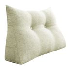 VERCART Coussin de Lecture Cale Dos, Coussin à Coins, Grands coussins de Lit Lin Blanc Ivoire 60CM