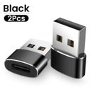 STRAßE TECH Câble téléphone,adaptateur OTG USB mâle vers USB Type C femelle,convertisseur de câble de Type c pour Nexus 5x6p - 2PCS BLACK