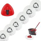 BLEOSAN 6pcs Vadrouilles de Rechange pour Vileda O-Cedar Turbo 2 en 1 EasyWring & Clean Compatible Têtes de balai Pour Vileda Recharge