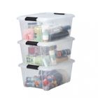 Iris Ohyama, Boites de Rangement Plastique avec Couvercle, 15L, Lot de 3, Transparent, DDNTB-15