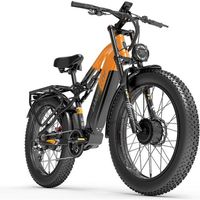 Vélo électrique Lankeleisi MG800 MAX Orange 2000W moteurs 20AH batterie 26" pouces gros pneu Fat Bike VTT