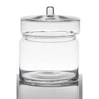 INNA-Glas Bonbonnière Millie avec Couvercle, Cylindre - Rond, Transparent, 16,5cm, Ø 14,5cm - Bocal de Stockage - Bocal à gateaux