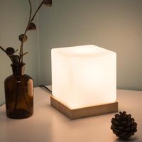 Lampe de chevet en verre carrée simple moderne Veilleuse