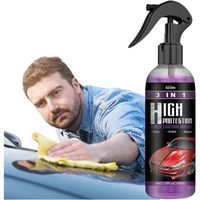 100ML 3 in 1 High Protection Quick Car Coating Spray, Plastic Parts Refurbish Agent, Quick Coat Car Wax Polish Spray, 3pcs