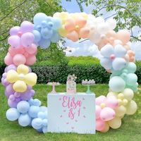 Guirlande Ballon Arc-En-Ciel 210pcs Macaron Pastel Ballons multicolores pour Mariage Anniversaire Baptême Nouvel An Saint Valentin