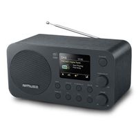 Radio portable - MUSE - M128DBT - Noir - Bluetooth - FM RDS - Haut-parleurs intégrés