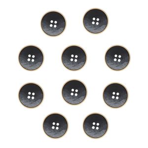MERCERIE ANCIENNE BOUTON COUTURE noir et bleu chapeau (3357