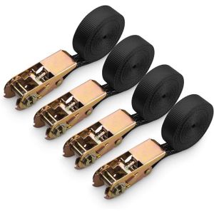 Sangles d'arrimage à cliquet avec crochets pour ceinture de remorque - Ceinture de serrage pour camion - 5 cm - Super force de traction 5T, 8 m