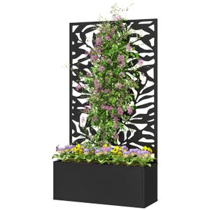 Plaque Métal Carrée Panier Fleur – 20x20 Cm, Grise, Déco Murale