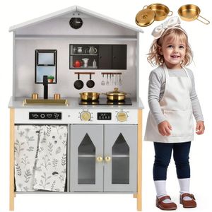 Cuisine jouet Jeu de cuisine pour enfants 82 x 30 x 100 cm Bois Rose et
