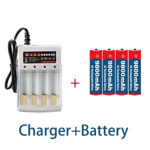 CHARGEUR DE PILES 1.5VAA9800 4 VOITURE-Batterie alcaline Rechargeabl