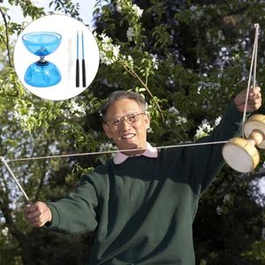 YOYO - ASTROJAX Bleu - Yo chinois Diabolo à deux têtes, ensemble de jeu pour enfants, jonglage en plein air, l'élan en plasti