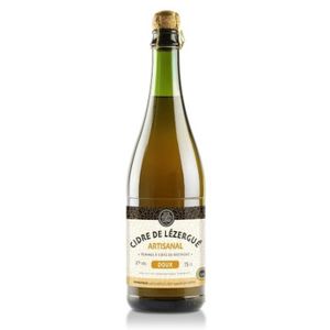 CIDRE Les Celliers de l'Odet - Cidre de Lézergué artisanal doux - Bouteille 750ml