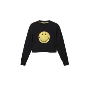 SWEATSHIRT Sweatshirt femme Desigual Smiley - noir/jaune - XL