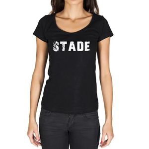 T-SHIRT Femme Tee-Shirt Stade T-Shirt Vintage Noir