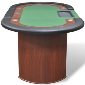 TABLE DE JEU CASINO Table de poker pour 10 joueurs avec espace de crou