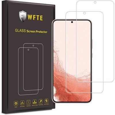 WFTE [Lot de 2 Verre Trempé pour Samsung Galaxy S22 Ultra 5G 3D Couverture  Complète Film de Protection d'écran avec Haute Transparence à 99%