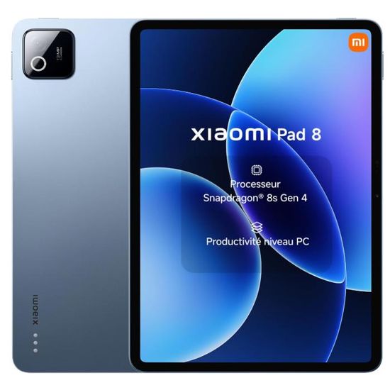 Tablette Tactile XIAOMI PAD 8 11.2'' 8 Go 128 Go Bleu - 9200mAh