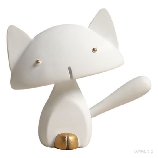 Figurine Chat En Céramique Vintage - Statuette Décorative Mignonne Pour La Maison