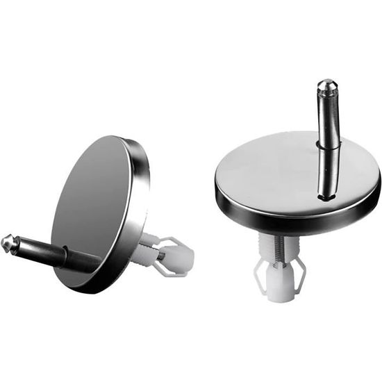 Kit De 2 Charnières Pour Siège De WC - Fixation Par Le Haut, écrous En Caoutchouc, Vis Inox - Remplacement Universel