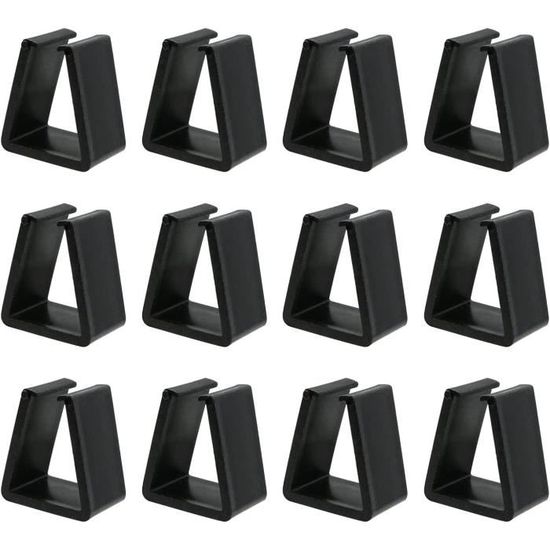 Lot De 8 Pinces Noires Pour Assembler Les Meubles De Jardin (rotin, Osier) – Connexion Solide, Design En U – Facile à Installer Sans Outils