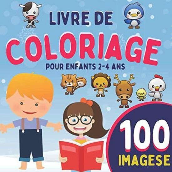 Livre De Coloriage Pour Enfants 2 4 Ans 100 Grands Dessins Uniques De Cahier De Coloriage Chat Chien Oiseau Elephant Tigre Vache Cdiscount Jeux Jouets