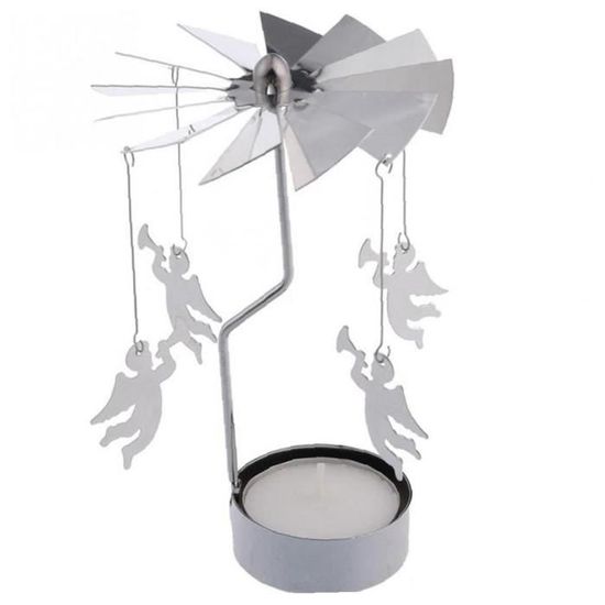 GUMEI Bougie Chauffe-Plat Rotative En Métal - Décoration Carrousel Maison