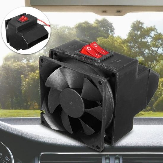 Chauffage Voiture 12V 2-en-1 Chauffage/Ventilateur - Portable, Rotatif 360°, Anti-Buée, Pour Voiture/Camping-car